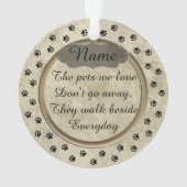 Gepersonaliseerd met foto- en Verse Pet Memorial Ornament (achterkant)