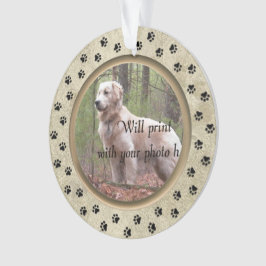 Gepersonaliseerd met foto- en Verse Pet Memorial Ornament