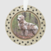 Gepersonaliseerd met foto- en Verse Pet Memorial Ornament (voorkant)
