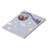 Gepersonaliseerd met foto lunchbox love note notit notitieblok (Linkerzijde)