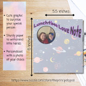 Gepersonaliseerd met foto lunchbox love note notit notitieblok