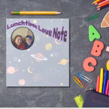Gepersonaliseerd met foto lunchbox love note notit