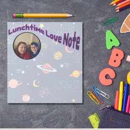 Gepersonaliseerd met foto lunchbox love note notit notitieblok