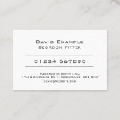 Gepersonaliseerd met Foto. Slaapkamer Fitter Visitekaartje (Achterkant)