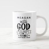 Gepersonaliseerd met God zijn alle dingen mogelijk Grote Koffiekop (Rechts)