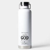 Gepersonaliseerd met God zijn alle dingen mogelijk Waterfles (Achterkant)