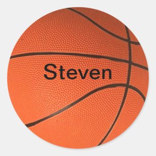 Gepersonaliseerd met Jouw naam Basketbal Sticker