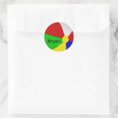 Gepersonaliseerd met Jouw naam Beach Ball Stickers (Tas)