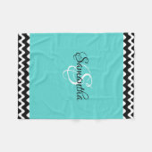 Gepersonaliseerd met Jouw naam en Initiaal - Fleece Deken (Voorkant (Horizontaal))