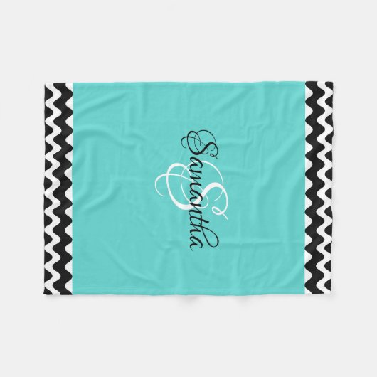 Gepersonaliseerd met Jouw naam en Initiaal - Fleece Deken (Voorkant (Horizontaal))