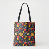 Gepersonaliseerd met kleurrijke citrus en bessen tote bag (Voorkant)