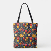 Gepersonaliseerd met kleurrijke citrus en bessen tote bag (Achterkant)