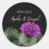 Gepersonaliseerd met liefde Distel Sticker (Voorkant)
