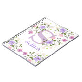 Gepersonaliseerd met monogram en naam notitieboek (Linkerzijde)