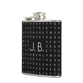 Gepersonaliseerd met Monogram & Runic Symbolen Heupfles (Links)