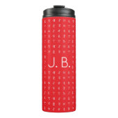 Gepersonaliseerd met Monogram & Runic Symbolen Thermosbeker (Voorkant)