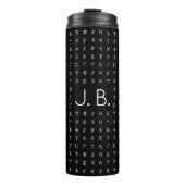 Gepersonaliseerd met Monogram & Runic Symbolen Thermosbeker (Voorkant)