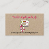 Gepersonaliseerd met naaimachine visitekaartje