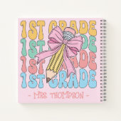 Gepersonaliseerd met naam 1st Grade Teacher Custom Notitieboek (Achterkant)