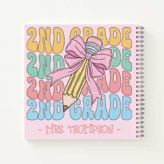 Gepersonaliseerd met naam 2e klas leraar op maat notitieboek (Achterkant)