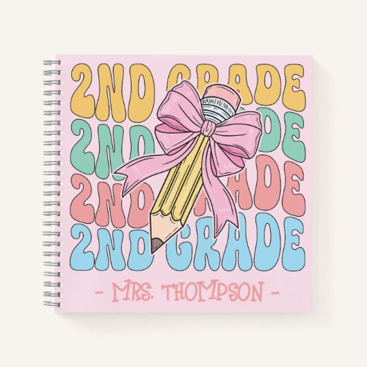 Gepersonaliseerd met naam 2e klas leraar op maat notitieboek (Voorkant)