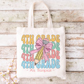 Gepersonaliseerd met naam 4th Grade Teacher Custom Tote Bag