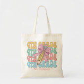 Gepersonaliseerd met naam 4th Grade Teacher Custom Tote Bag (Voorkant)