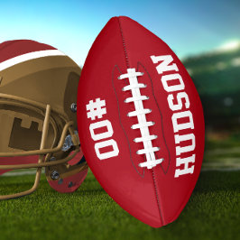 Gepersonaliseerd met naam en nummer american football