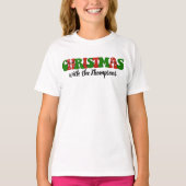 Gepersonaliseerd met naam Familie Kerstmis Matchin T-shirt (Voorkant)