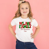 Gepersonaliseerd met naam Familie Kerstmis Matchin T-shirt