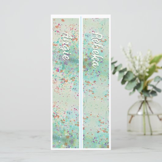 Gepersonaliseerd met naam Paint Splash twee Bladwi (Staand voorkant)