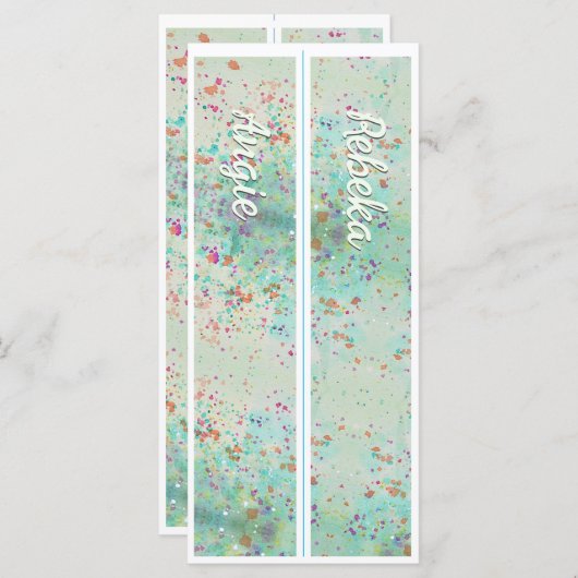 Gepersonaliseerd met naam Paint Splash twee Bladwi (Voorkant / Achterkant)