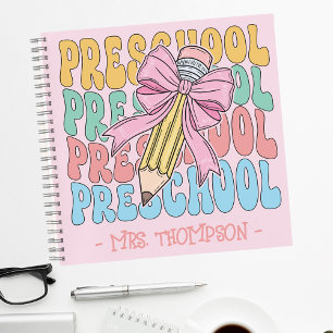 Gepersonaliseerd met naam Preschool Teacher Custom Notitieboek