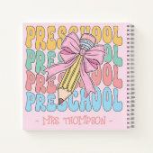 Gepersonaliseerd met naam Preschool Teacher Custom Notitieboek (Achterkant)