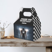 Gepersonaliseerd met naam Retro Football Party Bedankdoosjes