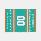 Gepersonaliseerd met naam, #, team, sportfanTeam d Fleece Deken (Voorkant (Horizontaal))