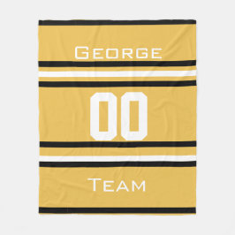 Gepersonaliseerd met naam, #, team, sportfanteam fleece deken