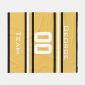 Gepersonaliseerd met naam, #, team, sportfanteam fleece deken (Voorkant (Horizontaal))