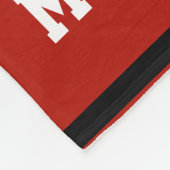 Gepersonaliseerd met naam, #, team, sportfanteam fleece deken (Hoek)