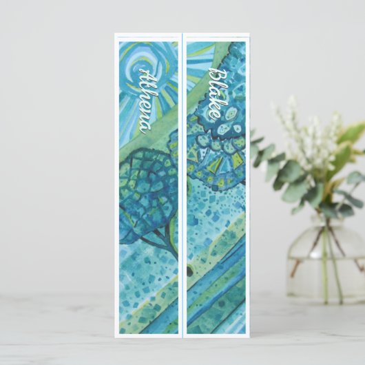 Gepersonaliseerd met naam Whimsical Twee Bladwijze (Staand voorkant)