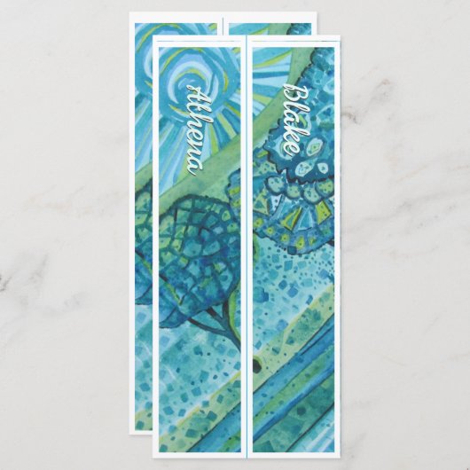 Gepersonaliseerd met naam Whimsical Twee Bladwijze (Voorkant / Achterkant)