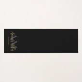Gepersonaliseerd met naam Zwart Goud Modern Monogr Yogamat (Achterkant (horizontaal))