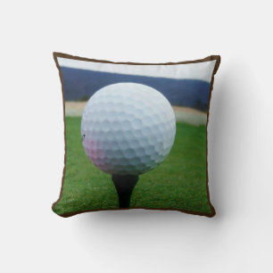Gepersonaliseerd met name witte golfbal kussen