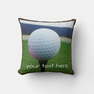 Gepersonaliseerd met name witte golfbal kussen