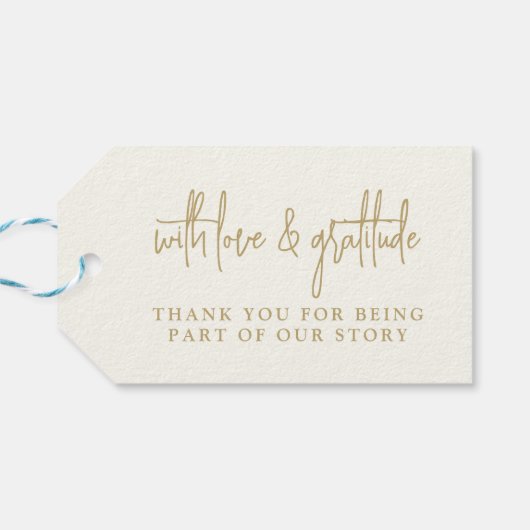 Gepersonaliseerd met namen Elegant kalligrafie Scr Cadeaulabel (Achterkant Horizontaal)