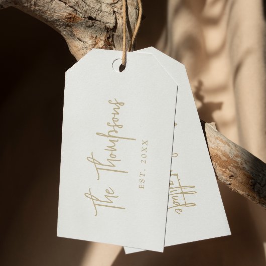 Gepersonaliseerd met namen Elegant kalligrafie Scr Cadeaulabel