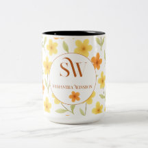 Gepersonaliseerd met Sinaasappel & Gele Bloemen _