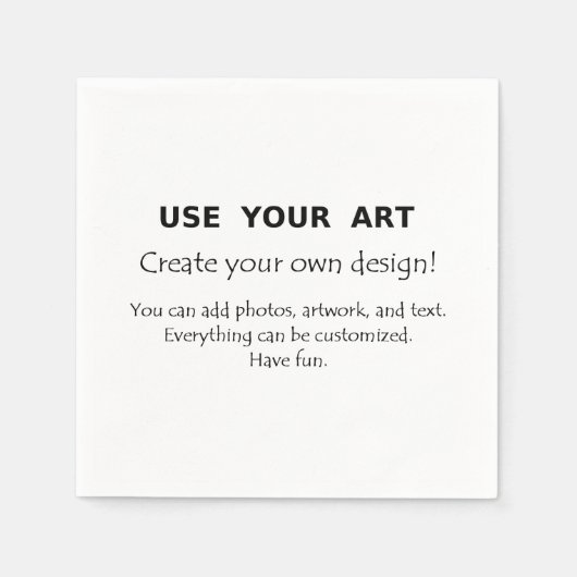 Gepersonaliseerd met uw kunst of foto's, aangepast servet (Voorkant)