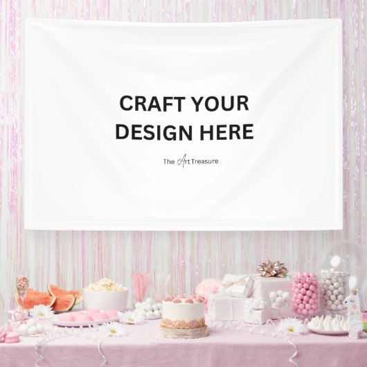 Gepersonaliseerd met uw ontwerp, logo of bericht  spandoek (Feest)