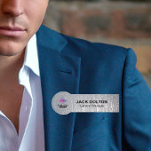 Gepersonaliseerd Metallic Name Badge voor medewerk